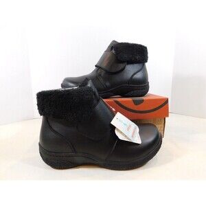 Propet Harlow Hook N Loop Ankle Boots Women's sz 7 X  (2E) Black Leather
